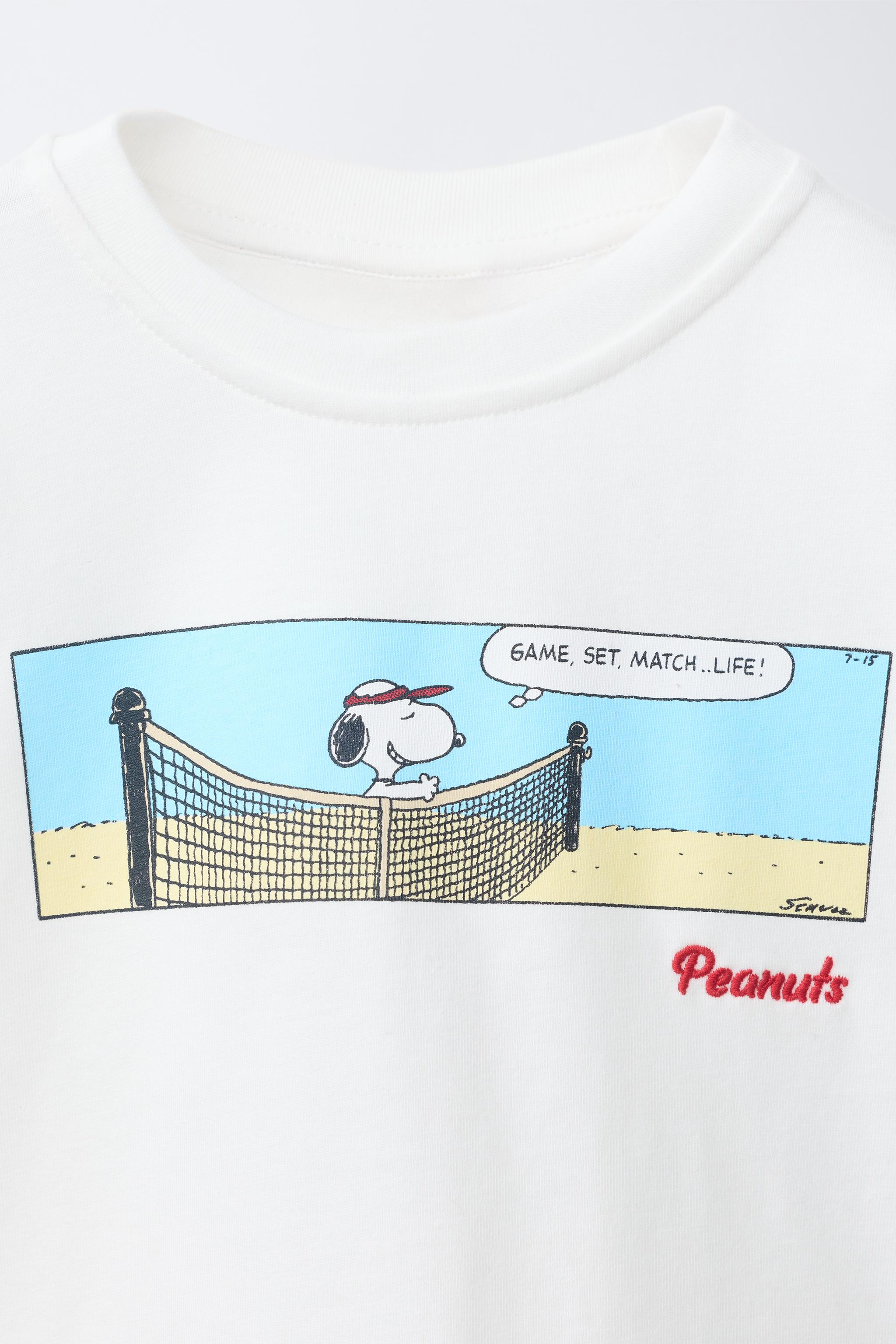 SNOOPY PEANUTS™ EMBROIDERED PRINT T-SHIRT